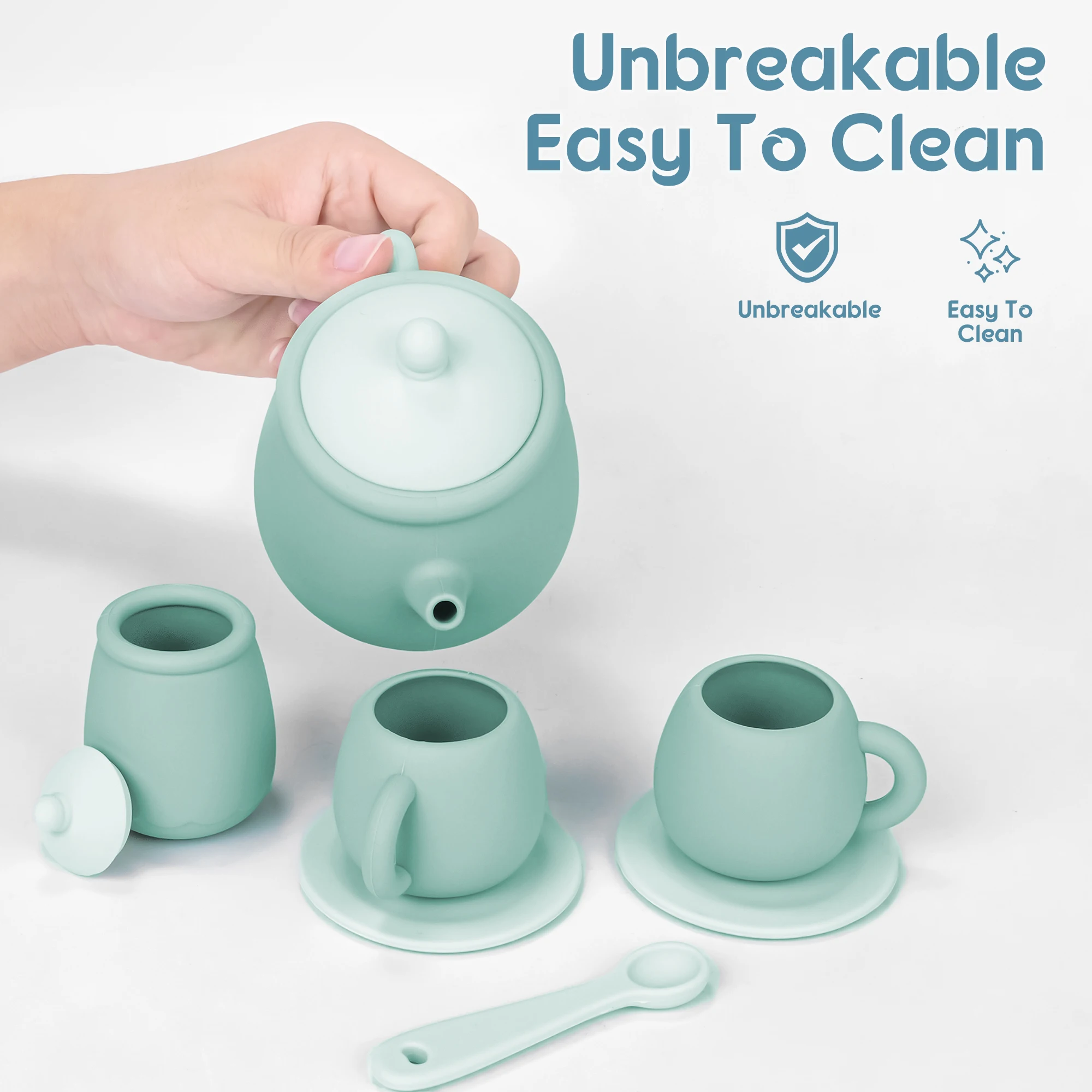 Children's Home Tea Set Afternoon Tea Kitchenware Set Simulated Kitchen Toys Children's Montessori Sensory Enlightenment Toys 6