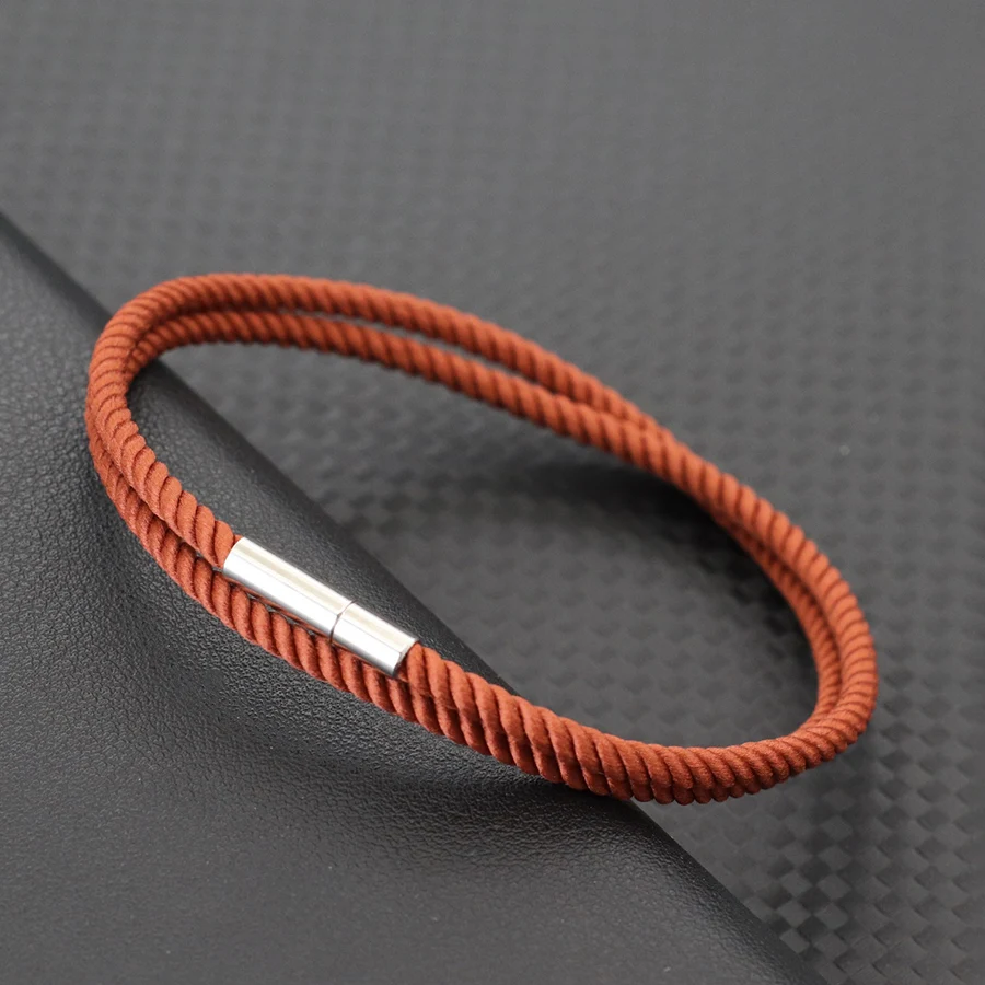 Men Double Layer Red Thread Braided Rope Bracelet