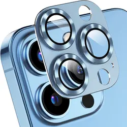 Premium Full Cover Tempered Glass Camera Lens Protector - iPhone 11 (Blue)
