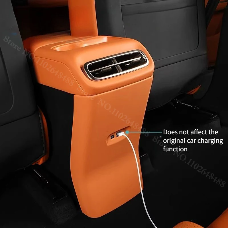 Leapmotor C10 2024-2026 후면 팔걸이 박스 안티 킥 패드 스크래치 방지 ABS 보호 커버 프레임 자동차 인테리어 액세서리