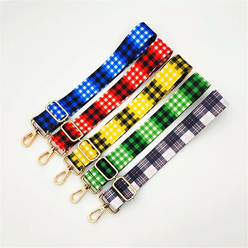 

Classic Plaid Bag Shoulder Strap Adjustable One Shoulder Crossbody Bag Replacement Straps Nylon Handbag Long Shoulder Strap Belt