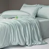Solid Plain Color 600TC Eucalyptus Lyocell Duvet Cover Fitted Sheet Pillowcases Skin Touch Silky Soft Breathable Smooth Cooling 1