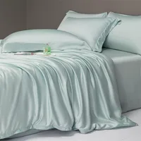 Solid Plain Color 600TC Eucalyptus Lyocell Duvet Cover Fitted Sheet Pillowcases Skin Touch Silky Soft Breathable Smooth Cooling 1