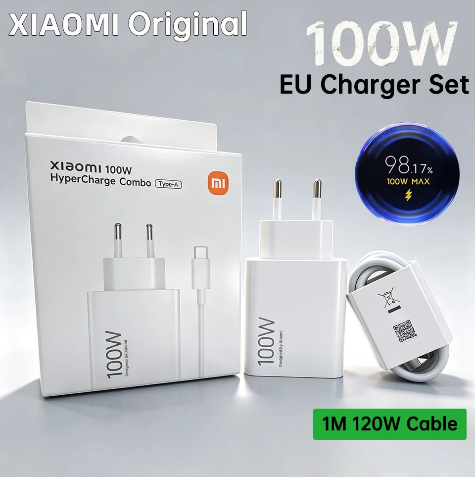 ตัวเลือกสินค้า อะแดปเตอร์ชาร์จเร็ว Xiaomi 100W แท้ สำหรับมือถือทุกรุ่น