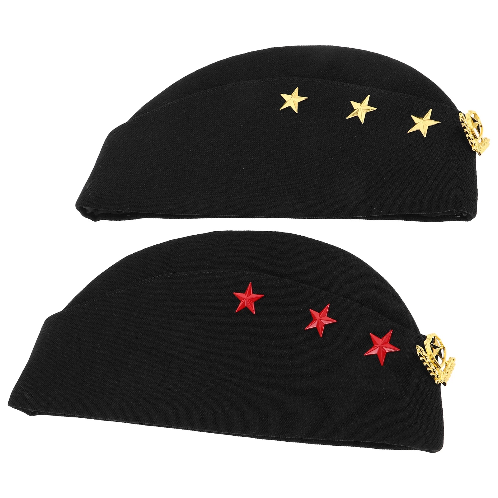 2pcs Sailor Dance Hat Russian Military Inspired Breathable Marine Cap for Women Square Dancing Nautical Costume Yacht Boat