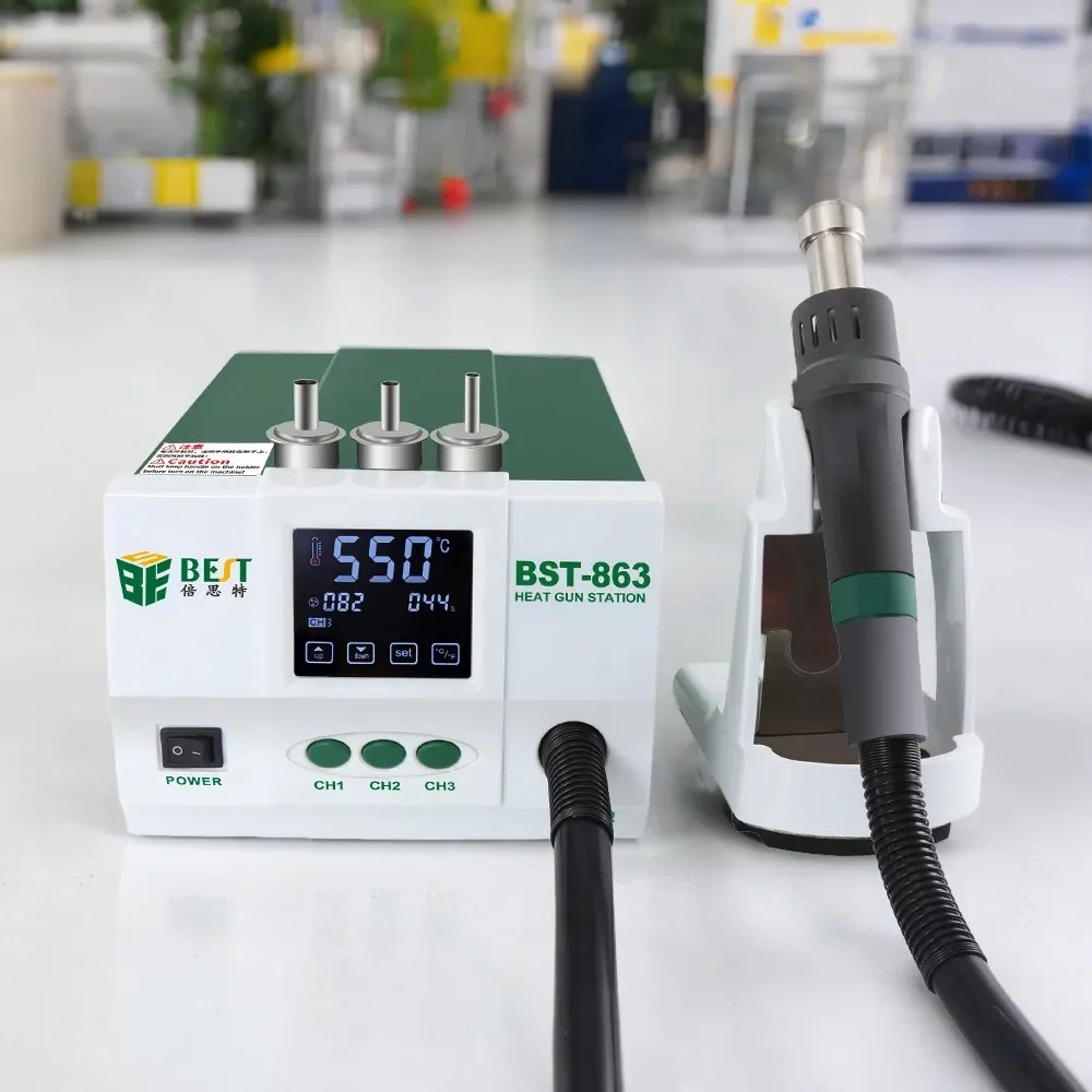 1200W Digital Touch Screen Display Hot Air Heat Gun SMD Rework Desoldering Station