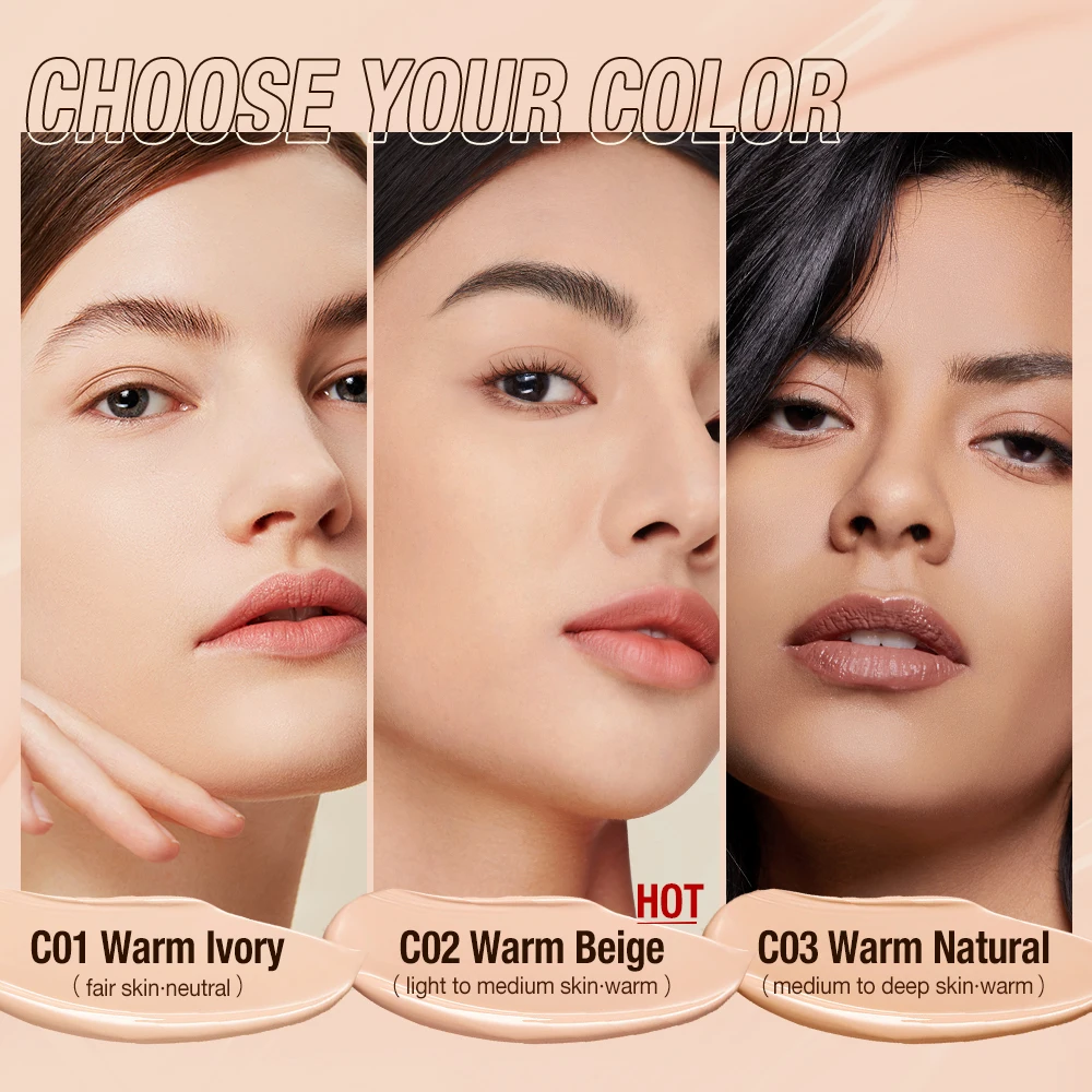 O.TWO.O Liquid Foundation Cream for Face 30ml High Coverage Makeup Base SPF30 Waterproof Concealer Makeup Foundation 3