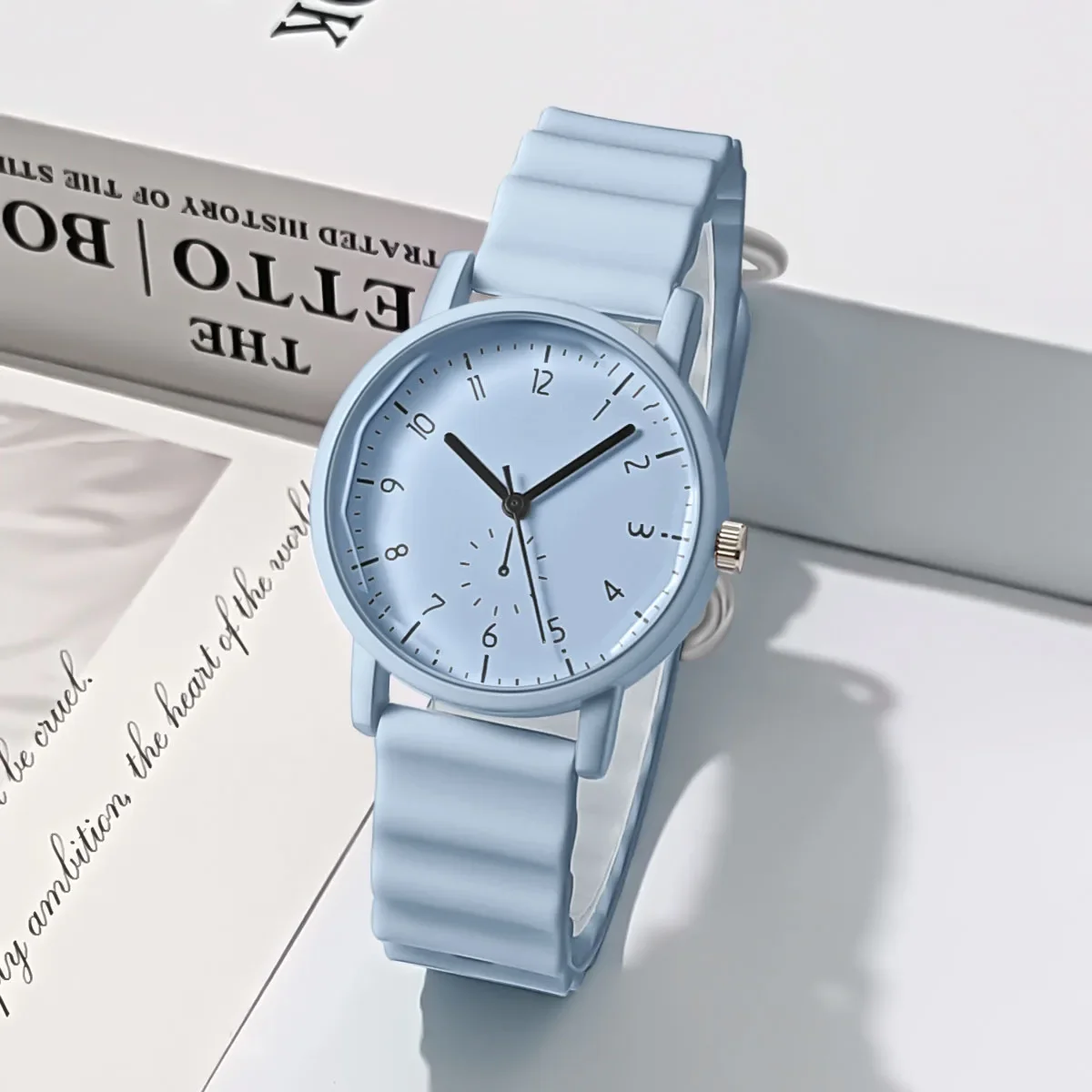 Fashion Jelly Color Round Shell Watch