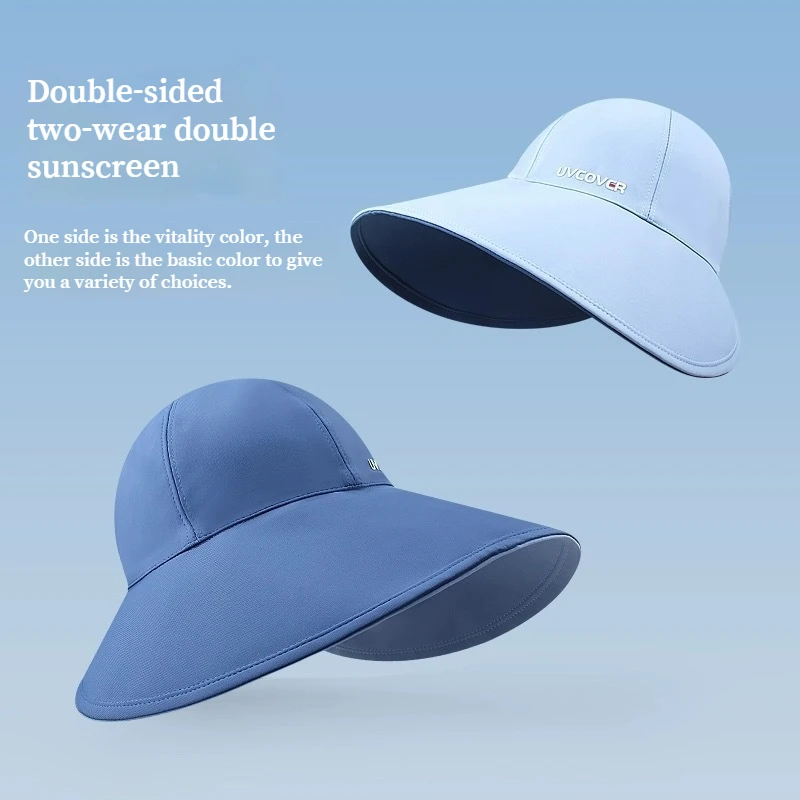 Faltbarer Sonnenhut für Damen, Sonnenschutz, UV-Schutzkappe, Sommer, Outdoor, Strand, Fischerhut, verstellbare Baumwolle, breite Krempe, Eimerkappen – Detail 11
