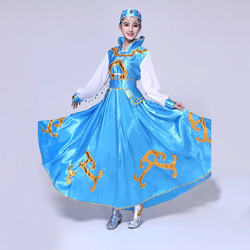 

2022 Mongolian Show Serve Mongolia Dance Clothing Inner Mongolia Dance Clothing Mongolia Robe Ethnic Minority Performance Skirt