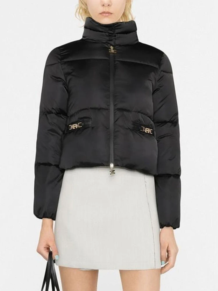 

Black Warm Coat Women 2023 Winter New Fashion Slim Fit White Duck Down Short Down Jacket Winter Jacket