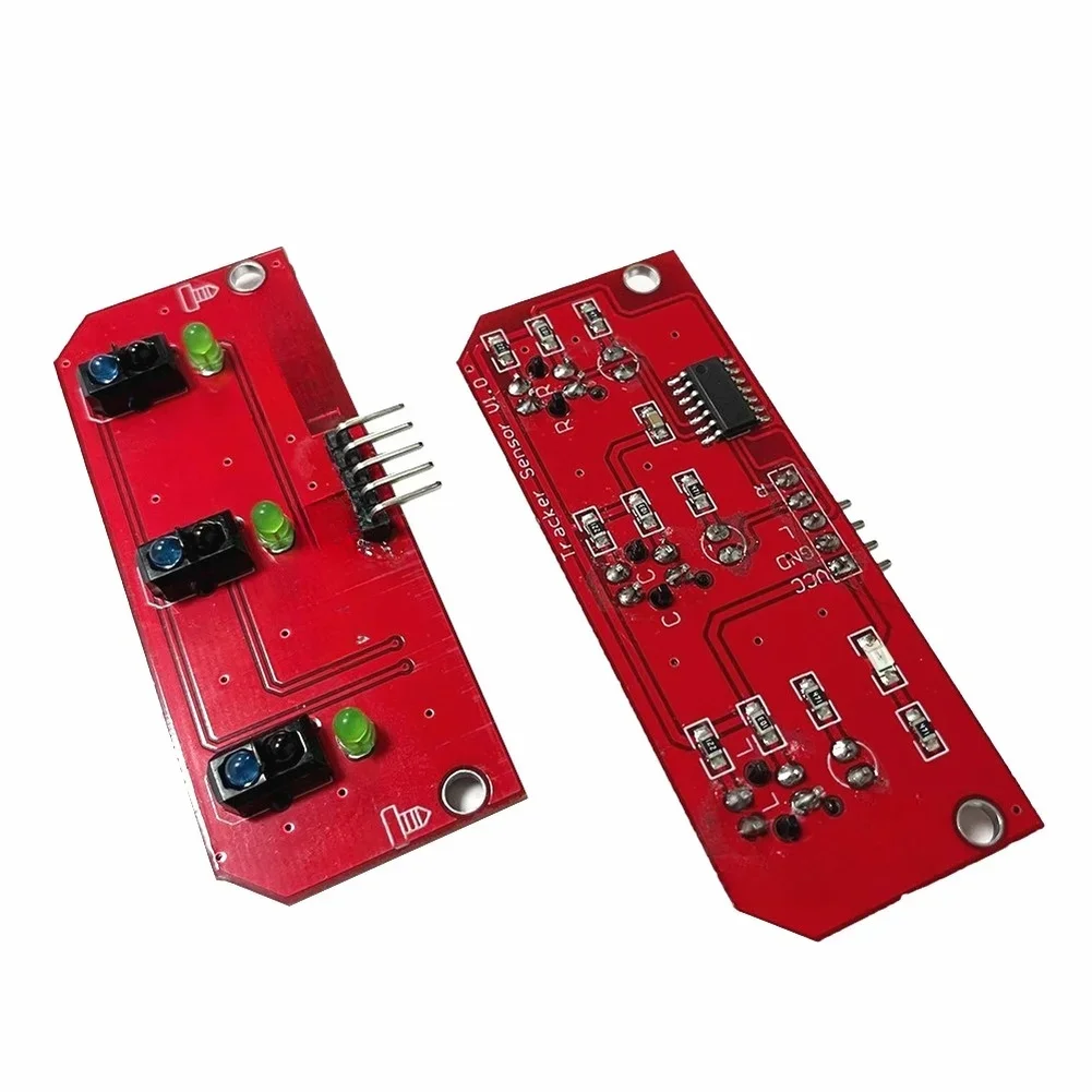 DIY 로봇 프로젝트 3방향 추적 라인 팔로워 모듈 조절 가능한 감도 5V 작동 전압 표시등