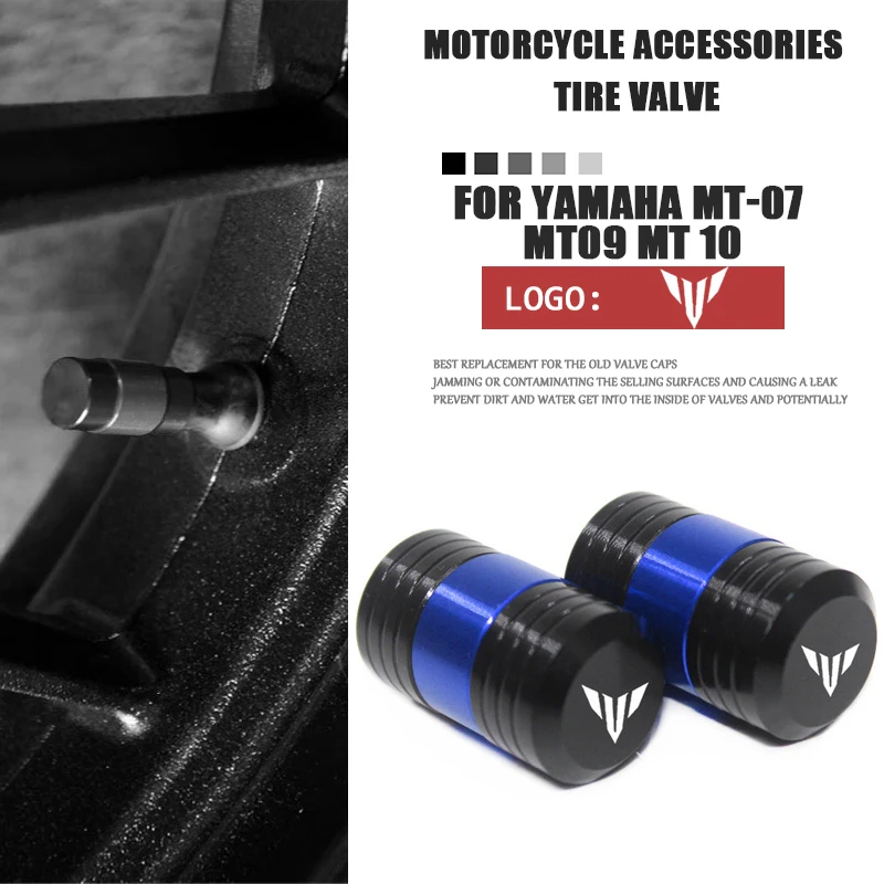 

Motorcycle Accessorie Wheel Tire Valve Stem Caps CNC Airtight Covers For YAMAHA MT07 MT-07 MT 07 MT09 MT-09 MT 10