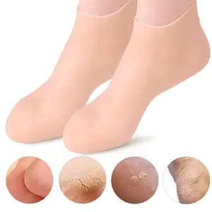 2Pcs Silicone Foot Care Socks Anti Cracking Moisturizing Gel Socks Cracked Dead Skin Remove Protector Pain Relief Pedicure Tools