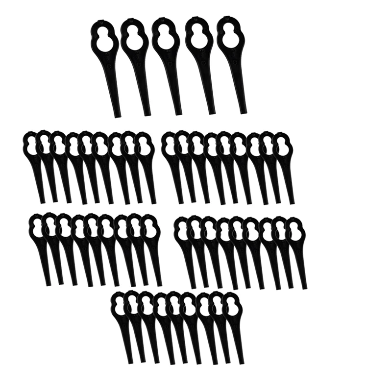 

50 Pcs Plastic String Trimmer Blades For Garden Lawn Mower Replacement Blade Grass Cutting Blade Garden Tools Easy Install