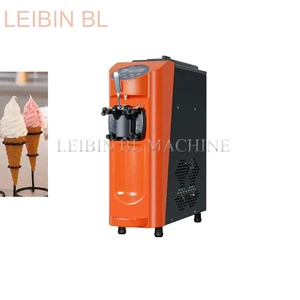 Desktop Single Head Ice Cream Machine, Small Stainless Steel Frozen Yogurt Machine