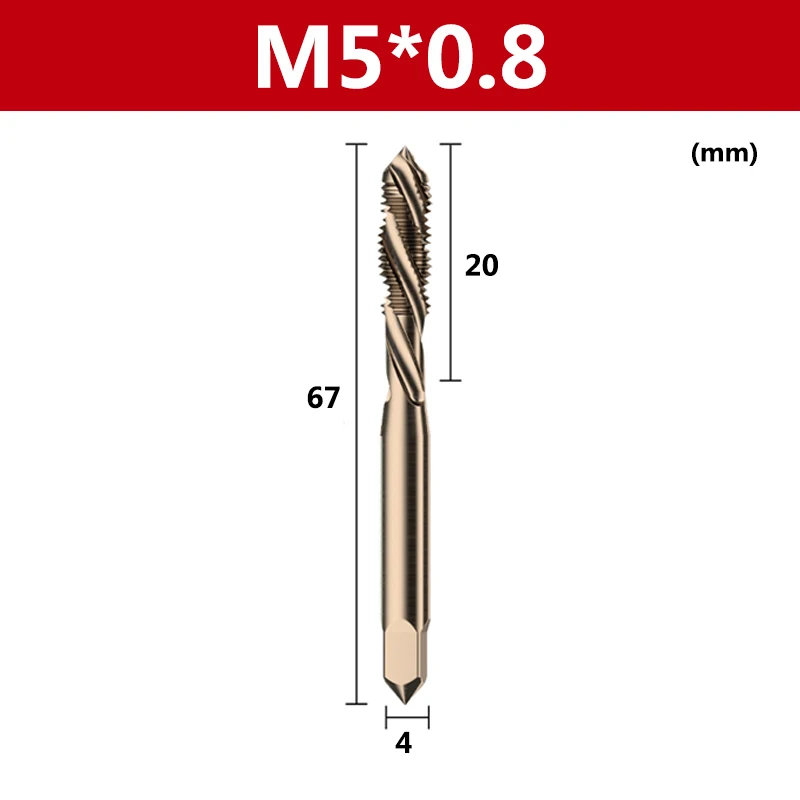 ByoBLu M35 M2/M3/M4/M5/M6/M8 Kobalthoudend snelstaal Blauw roestvrij staal Speciale schroeftip Machine-tapbit Tap (Color : M16x2.0-Tip, Size : 1PCS ByoBLu M35 M2/M3/M4/M5/M6/M8 Kobalthoudend snelstaal Blauw roestvrij staal Speciale schroeftip Machine-tapbit Tap (Color : M16x2.0-Tip, Size : 1PCS