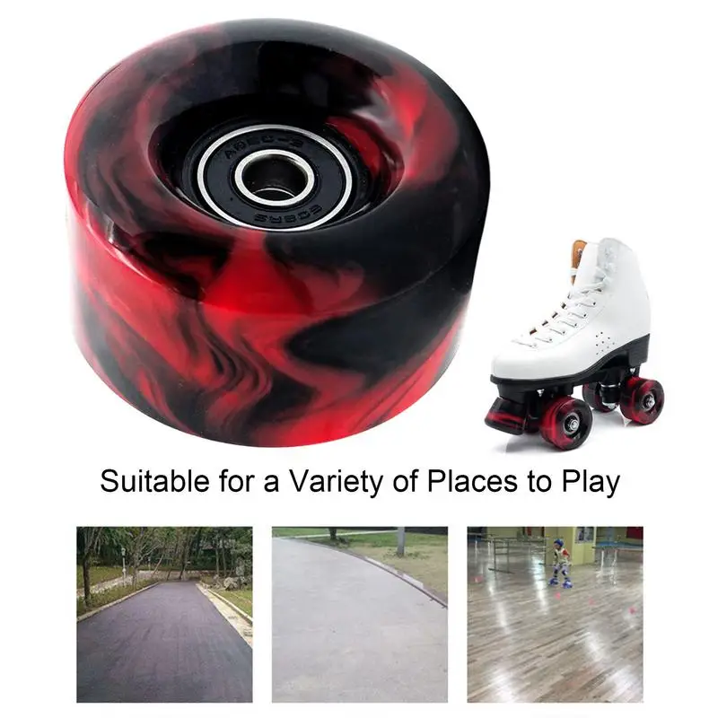 1 Pcs Roller Skates Wheel Freestyle Durable Tire Cozy And Solid Roller Skate Mixed-color And Wear-resistan Skate Wheel