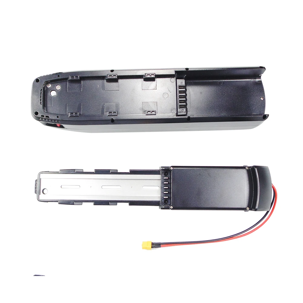Removable black 48V ebike battery showing lock cylinder and keys for Funhang EB S1 models