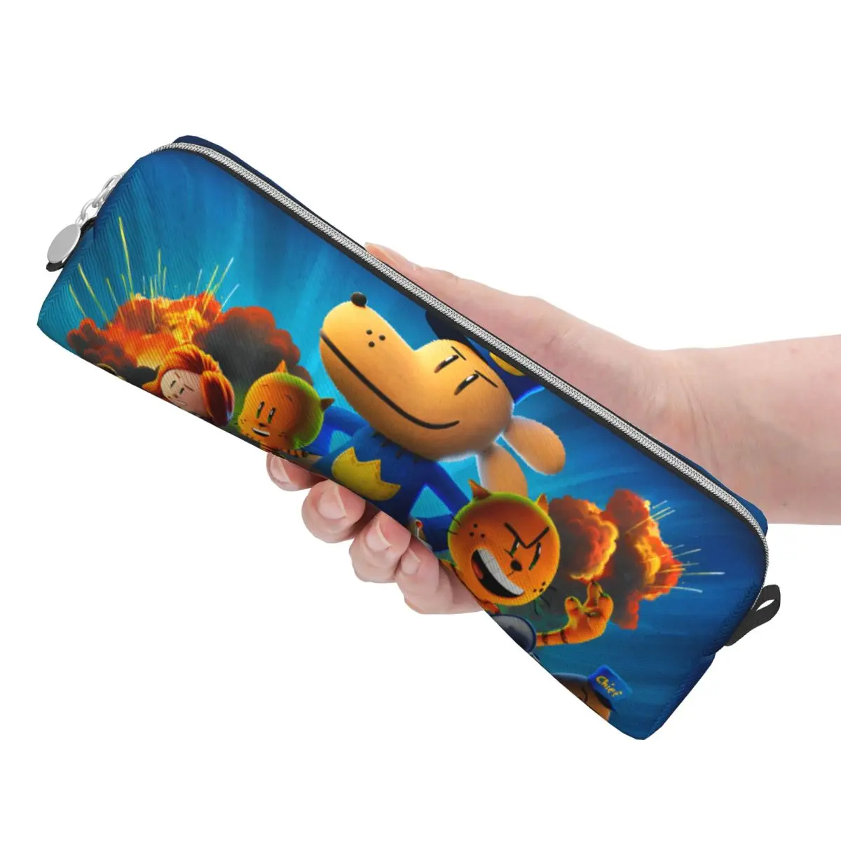 Dog Man Cartoon Pencil Cases Fun Pen Box Bag Kids Large Storage Office Cosmetic Pencilcases