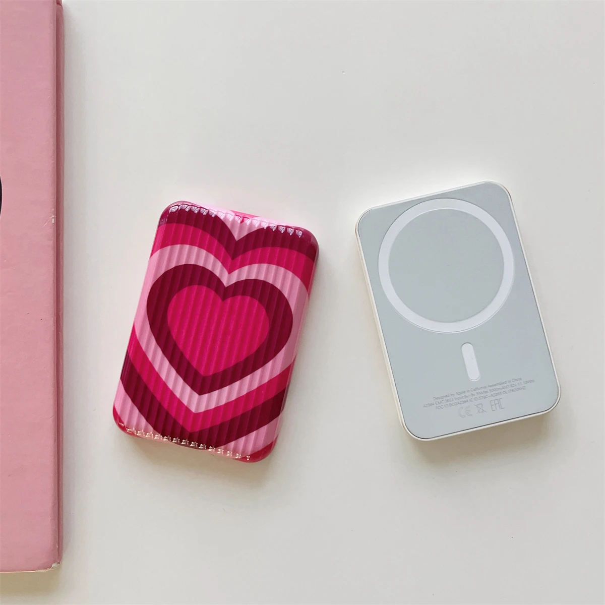 Rose Heart Image Appearance iPhone Original External Battery Protection Cover and Power Bank Case