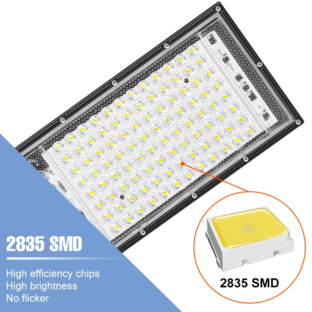 100W LED 가로등 야외 투광등 220V 외부 벽등 방수 스포트라이트 마당 복도 공원 뒷마당 조명