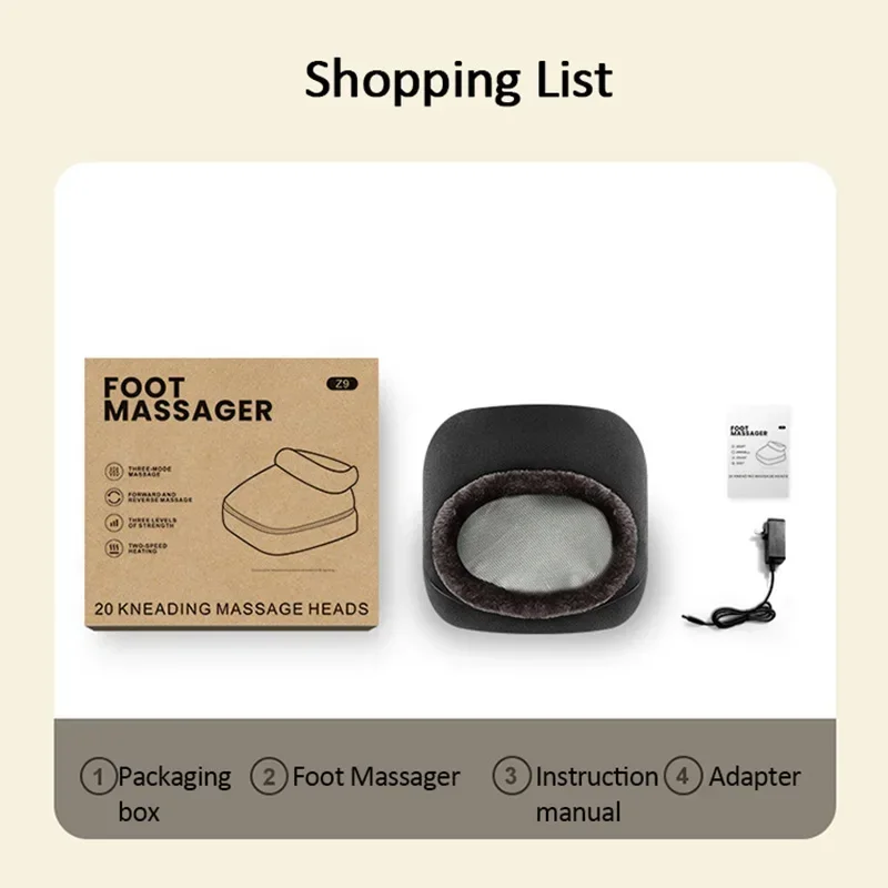 2-in-1 Shiatsu Foot and Back Massager with Heat Pad Kneading Feet Machine , Cushion or Foot Warmer,for Relief ,Removable clean - Image 6