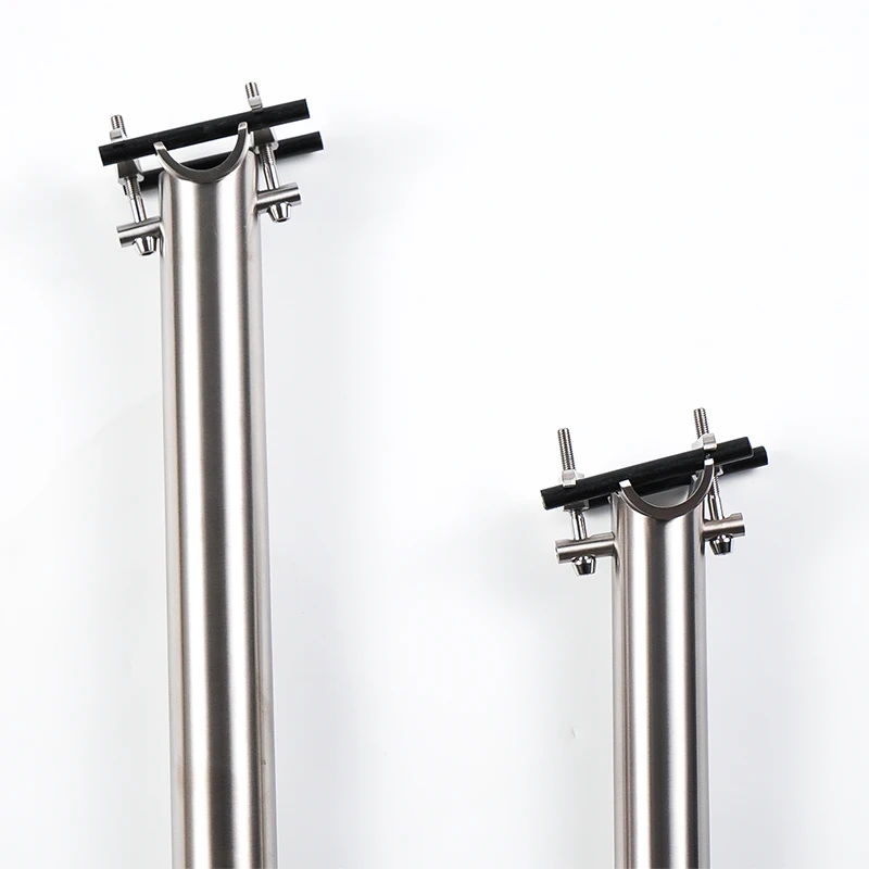ブロンプトンバイク用チタンシートポスト、折りたたみ自転車シート