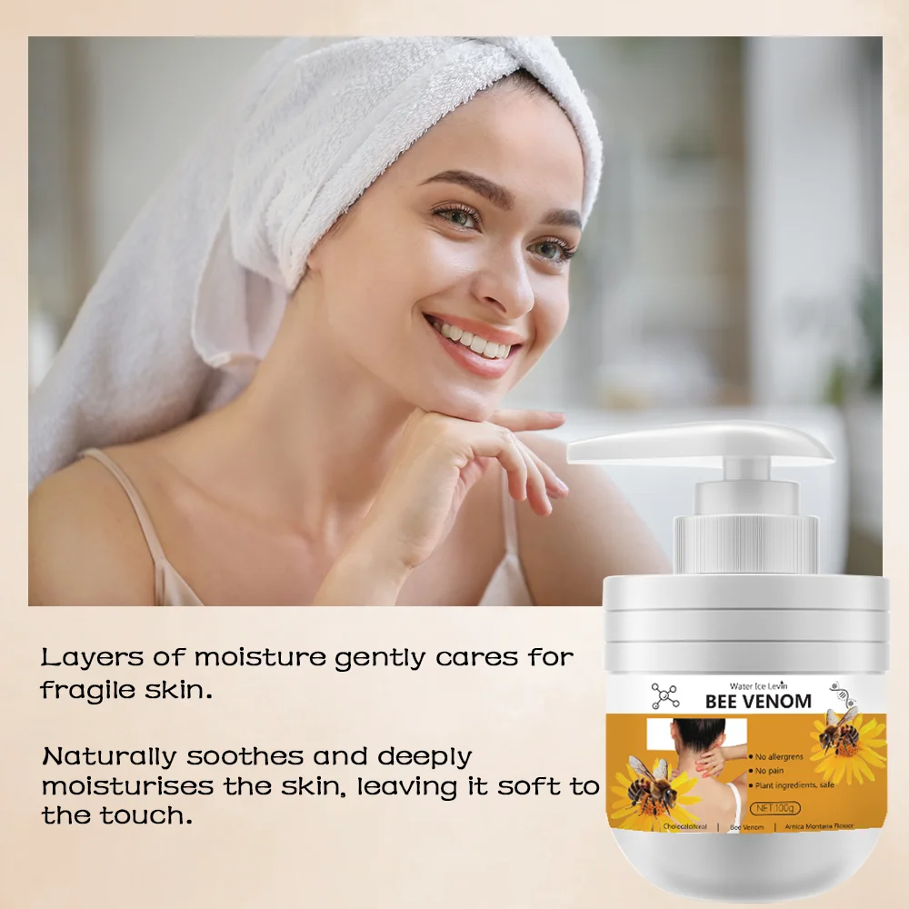 Bee venom cream Body Remove Chicken Skin Lift Firm Anti-Dryness Treat Melanin Tender Smooth Lotion Bright Moisturizer Body Milk 6