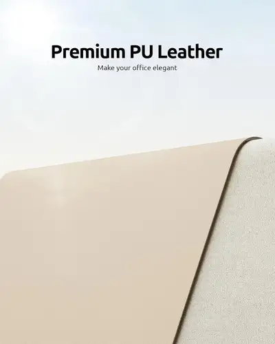 Large Mouse Pad,Office Desk Mat, Leather Desk Pad Protector, Non-Slip PU Leather Desk Blotter, Laptop Desk Pad - Image 2