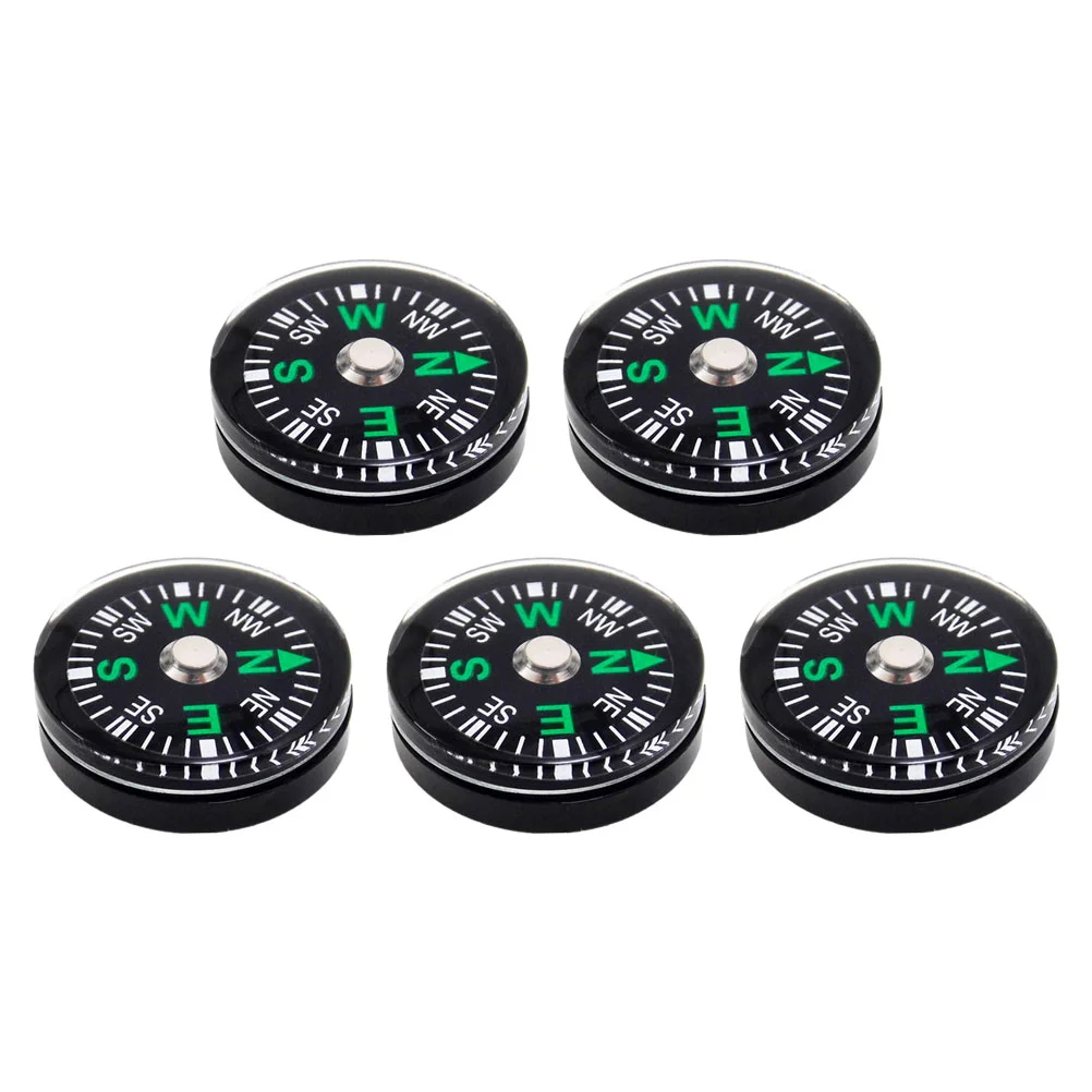 

5 X Mini Backpack Camping Accessories Compass Button for Kids Outdoor Backpacking Watch Pocket Boating Survival Small Child