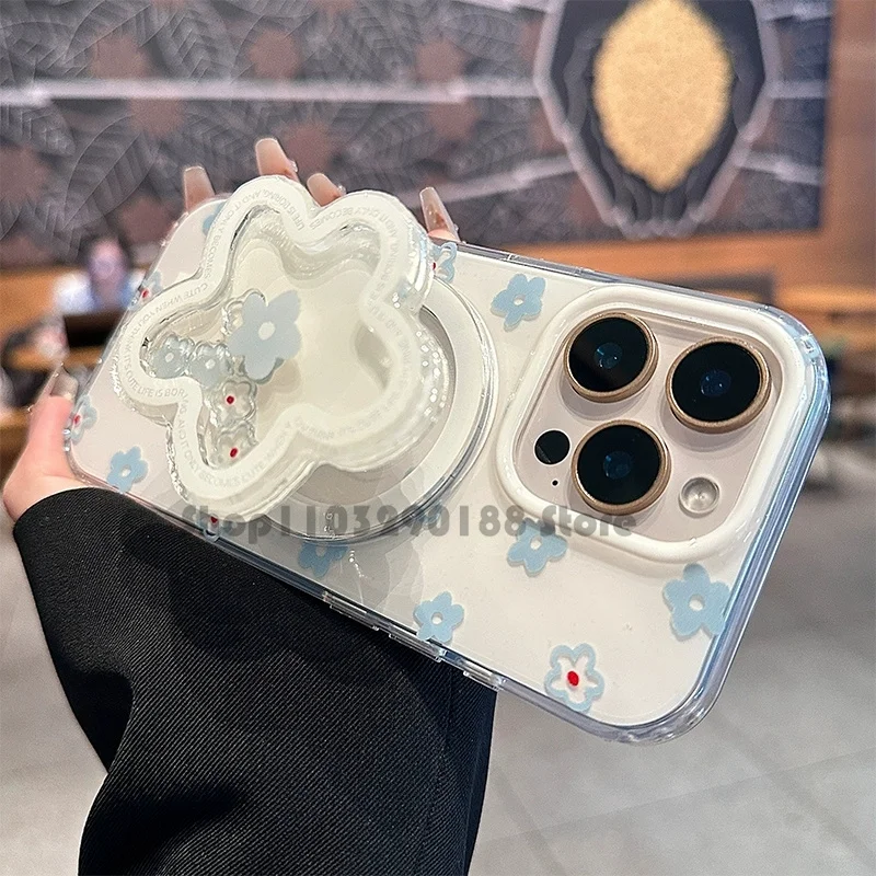 Korean Cute Flower Magnetic Phone Grip & Stand