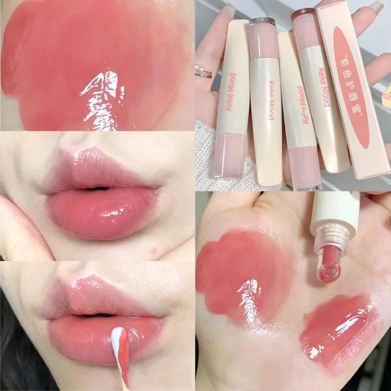 

Moisturizing Jelly Gel Lip Gloss 4 Colors Lasting Easy To Wear Hydrating Lip Glaze Crystal Mirror Liquid Lipstick Lips Makeup