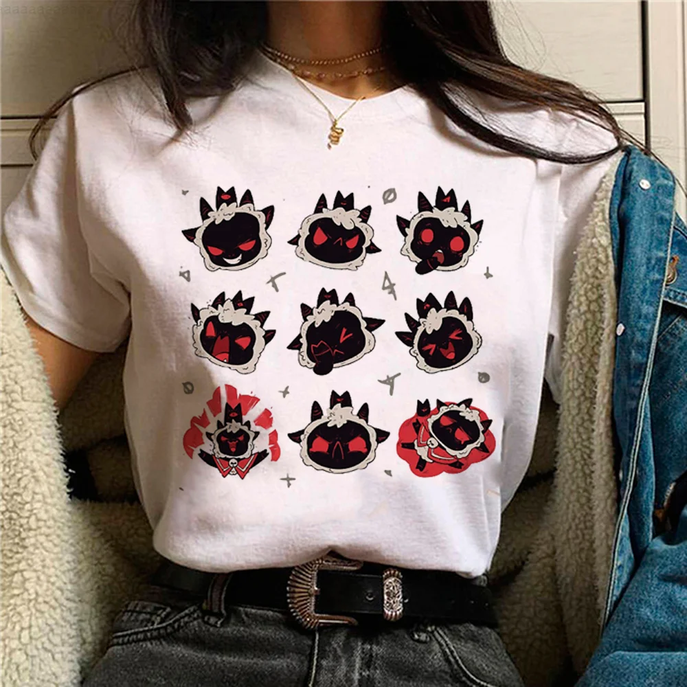 T-Shirt Cult Of The Lamb Donna Summer Streetwear Manga T-Shirt Abbigliamento Anime Giapponese Femminile