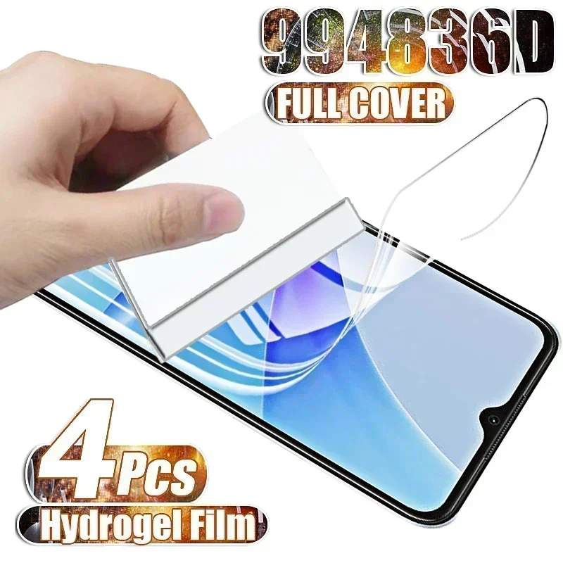 

4 шт. Гидрогелевая пленка для Oppo A17 A16 A15 A53S 5G A77 A57E A94 A74 A54 A92 A52 A91 A73, защитные пленки для экрана без стекла