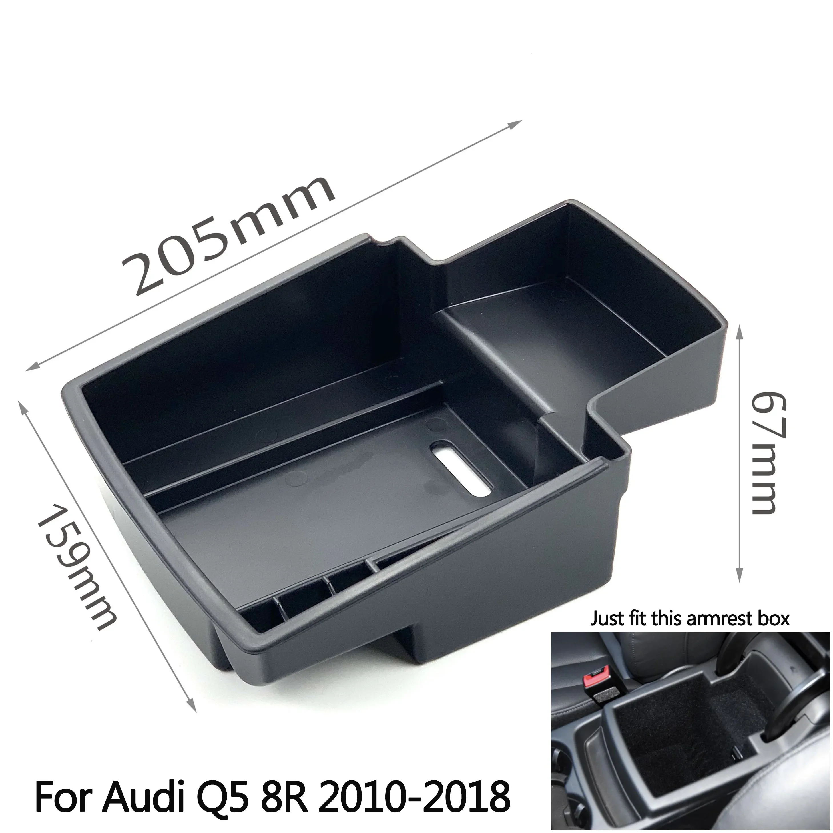 1pc Car Accessories Central Armrest Storage Box For Audi A3 8V S3 S4 S5 A4 A5 B8 B9 8T Q2 Q2L Q3 8U Q5 8R Car Styling images - 6