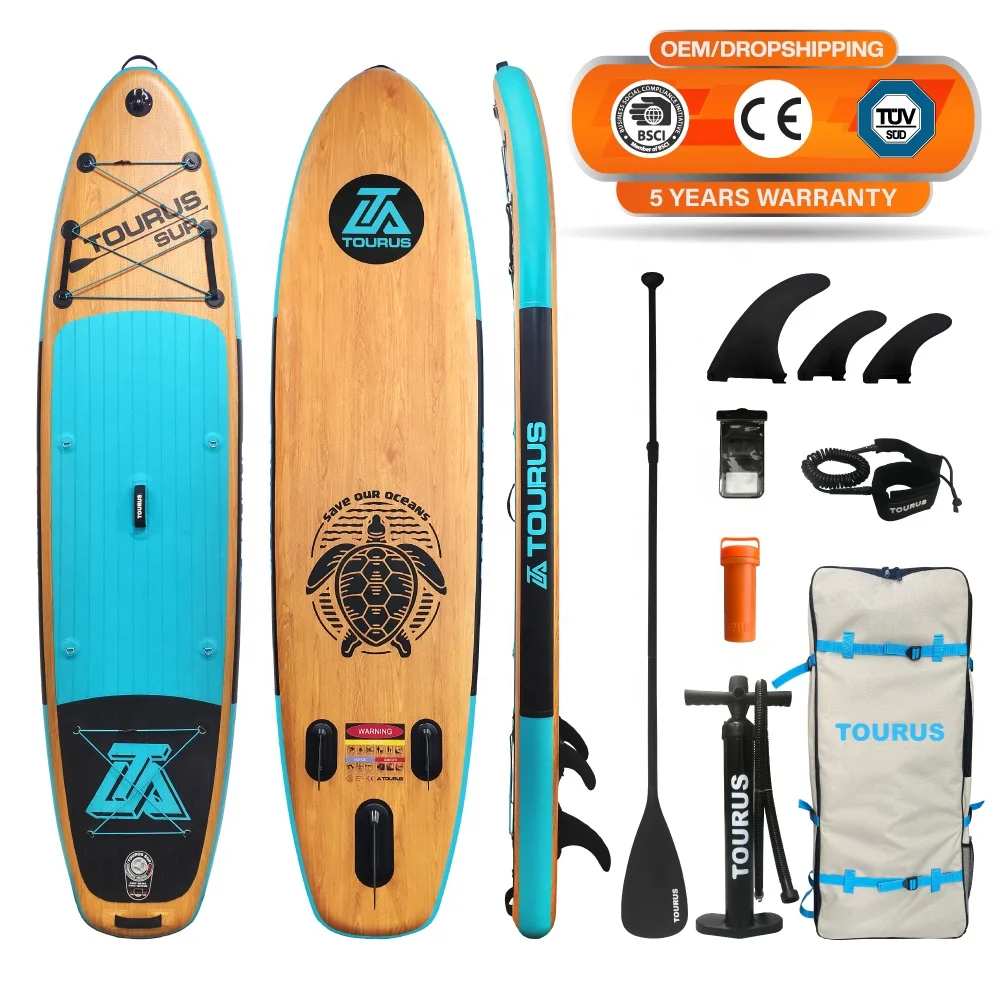 TOURUS 2023 April new arrival blue wood double layers sup boards YOGA