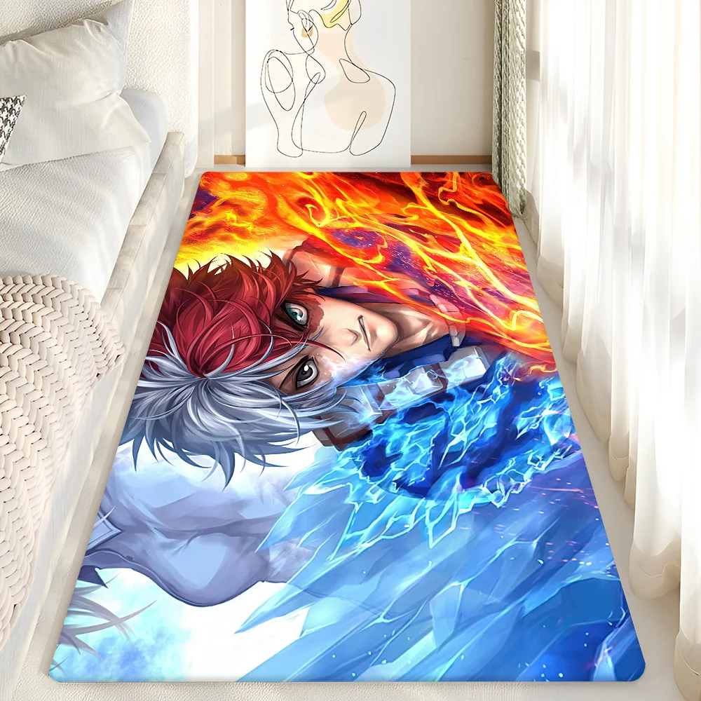 My Hero Academia Todoroki Shoto Bathroom Mat Anti-slip Absorb Water Long Strip Cushion Bedroon Mat Hotel Decor Mat 2