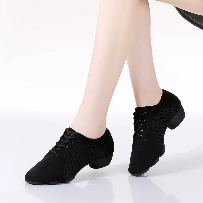 Oxford Cloth Latin Dance Teacher Shoes Two Point Sole Dance Training