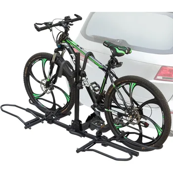 Foldable Platform Bike Rack Hitch Mount for 2 Bikes with 2 Inch Receiver Ideal for SUV Truck RV Electric Bikes and Fat Tire Bik