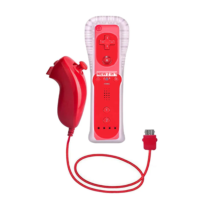 2 in 1 For Nintendo Wii Motion Plus Wireless Remote Controller For Nintend Wii Nunchuck Remote Controle Joystick Joypad 