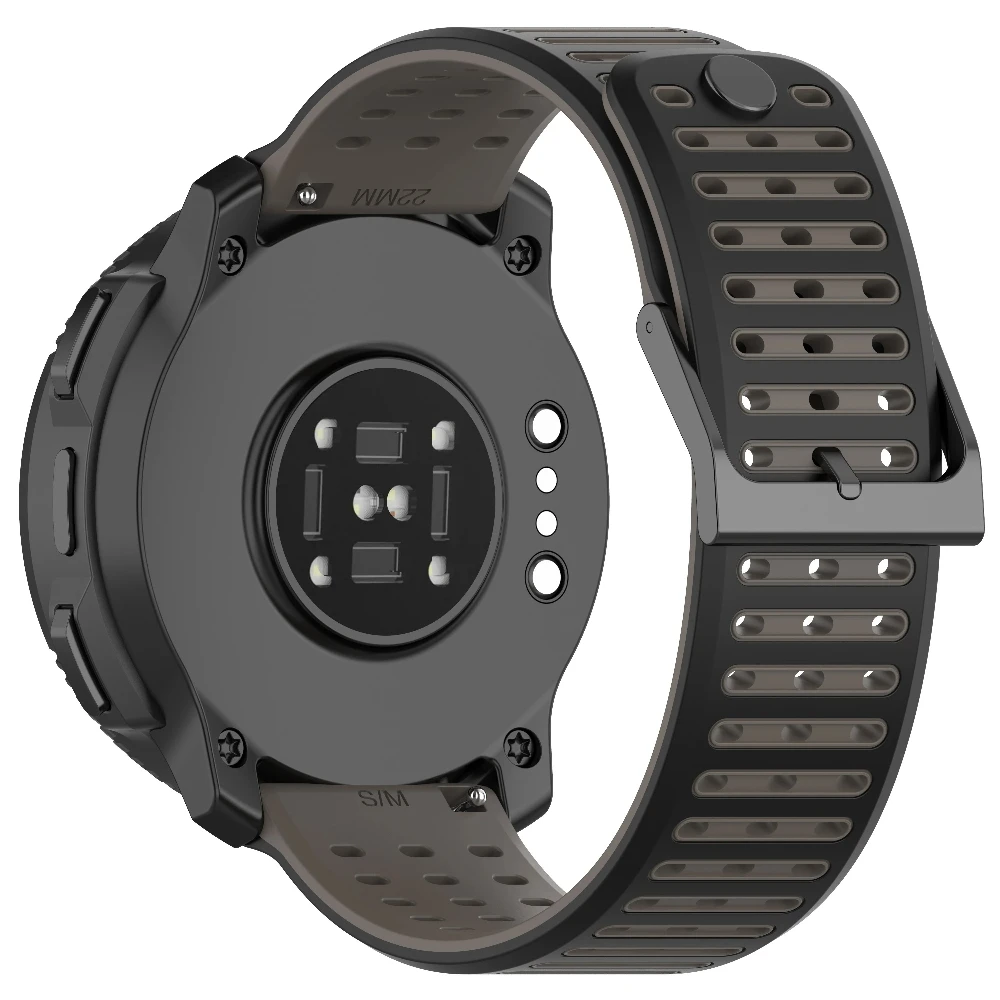 Suunto Vertical 2/RACE 2 S/Run/Ocean 용 실리콘 시계 스트랩 22mm Suunto 5 9 Peak Pro 용 교체 밴드 손목 밴드 팔찌