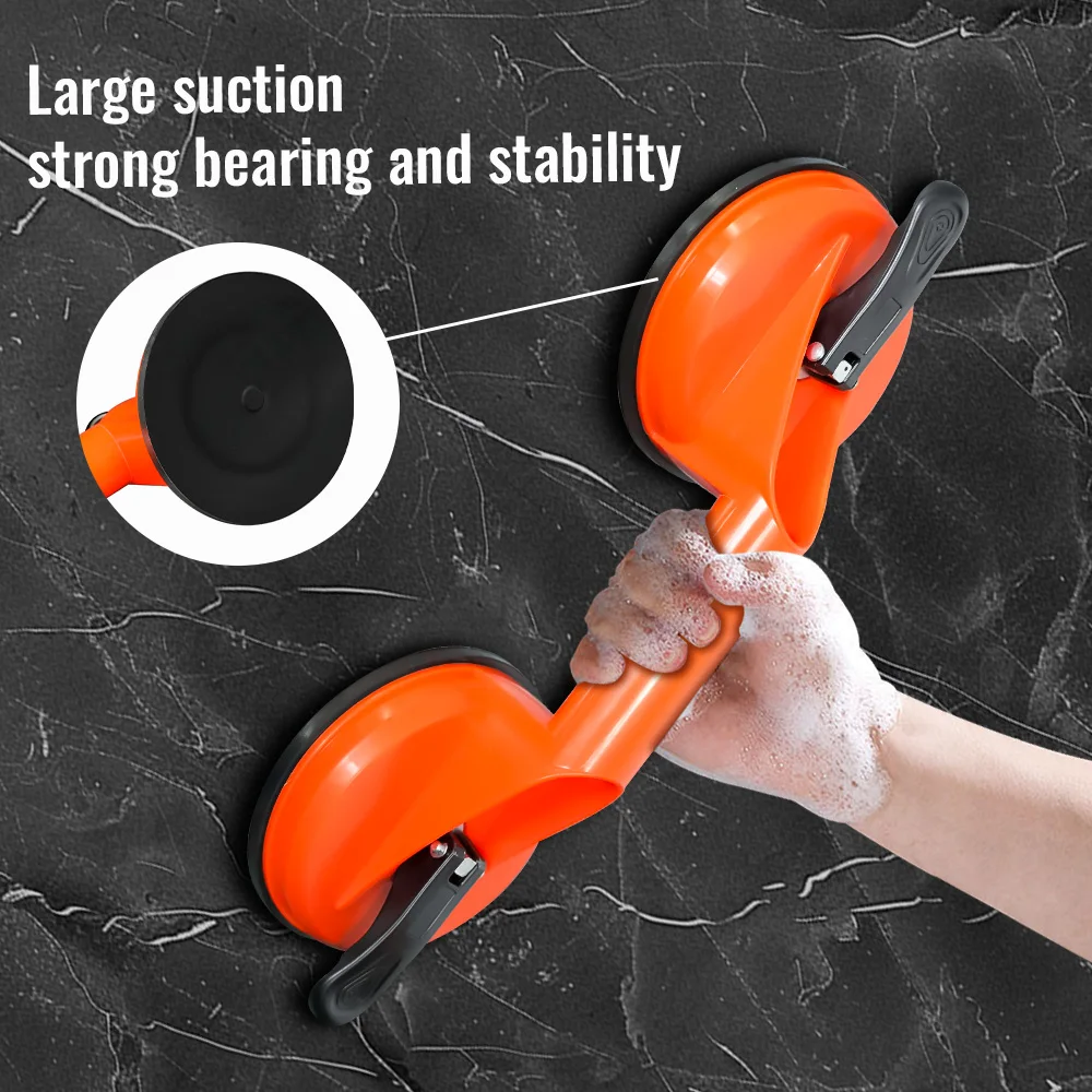 Glass Lifting Suction Cups Heavy Duty Vacuum ABS Handle Holder for Floor Tile Auto Car Windshield Repair Hand Tools
