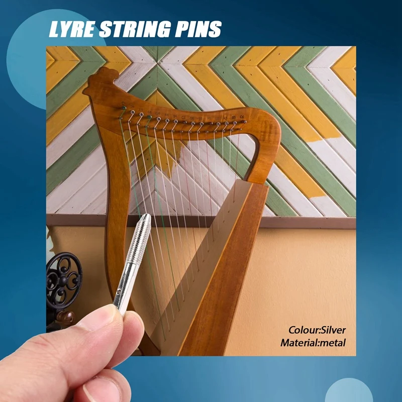 10 Pcs Lyre Pins For Laiyaqin Small Harp String Music Lyre Greek Instrument Musical Stringed Instruments