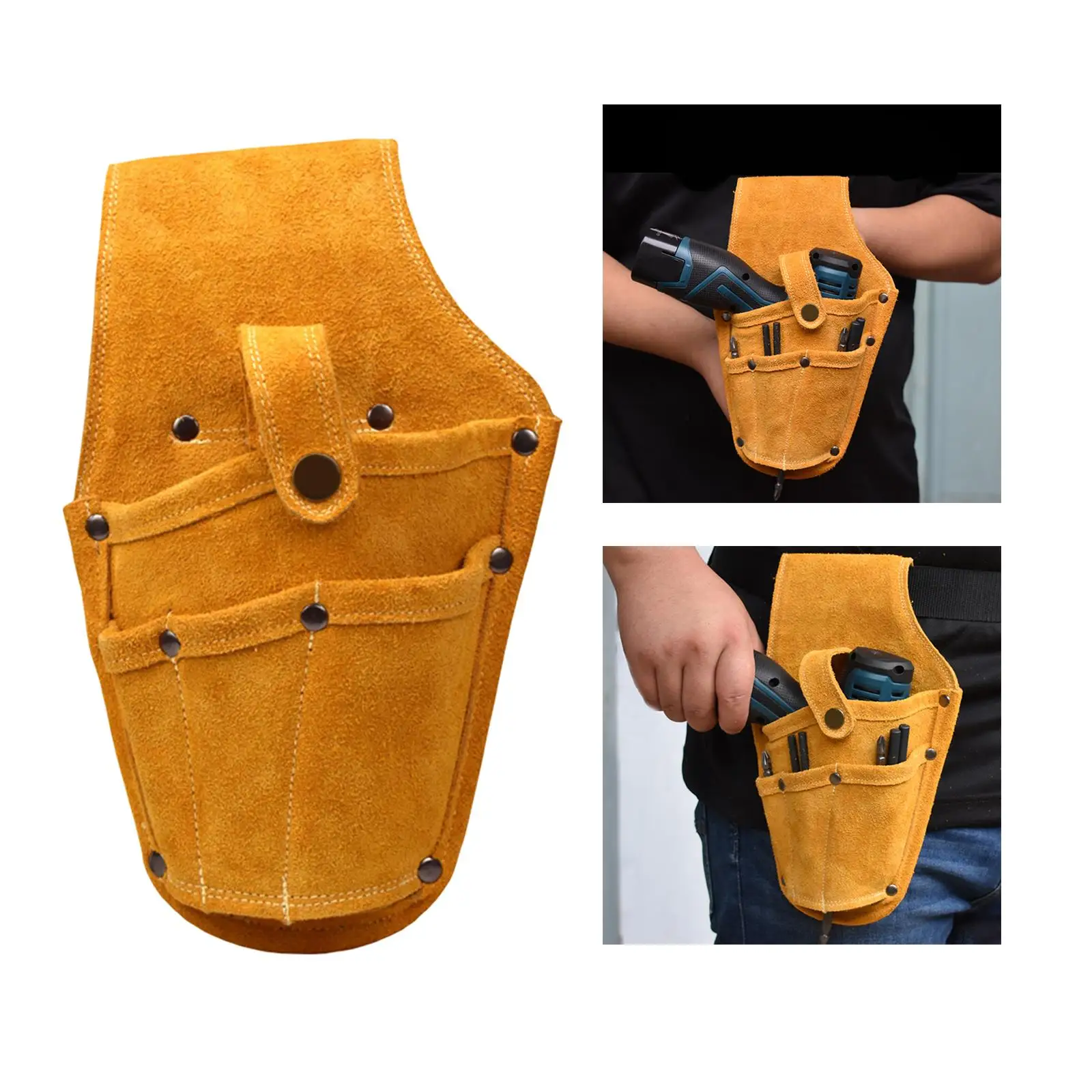 Power Drill Electric Screwdriver Bag Heavy Duty Professional Construction Tool Pouch Belt Tool Pouch for Electrician Carpenters