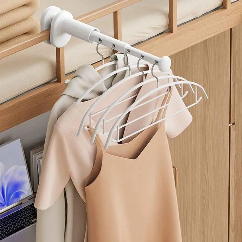 1Pcs Travel Clothes Hanger Portable Window Frame Hanging Drying Rack For Indoor Wall Mounted Space Saving Clothes Hanger 2