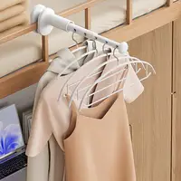1Pcs Travel Clothes Hanger Portable Window Frame Hanging Drying Rack For Indoor Wall Mounted Space Saving Clothes Hanger 2
