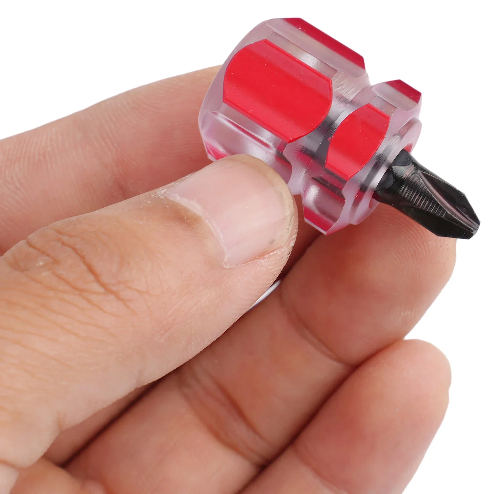 

2pcs Screwdriver Kit Set Mini Small Portable Radish Head Screw Driver Transparent Handle Repair Hand Tools Slotted/Cross Head