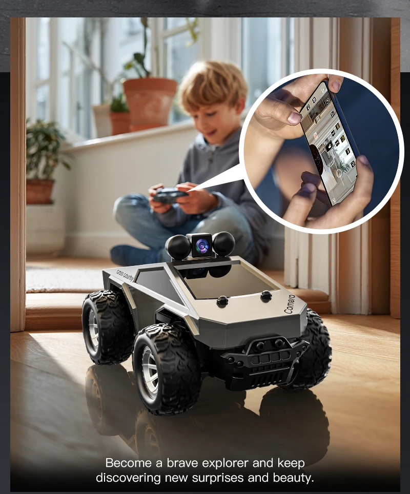 Rc Stunt Car With Hd Fpv Camera And App Control For Kids & Adults_voghion.com