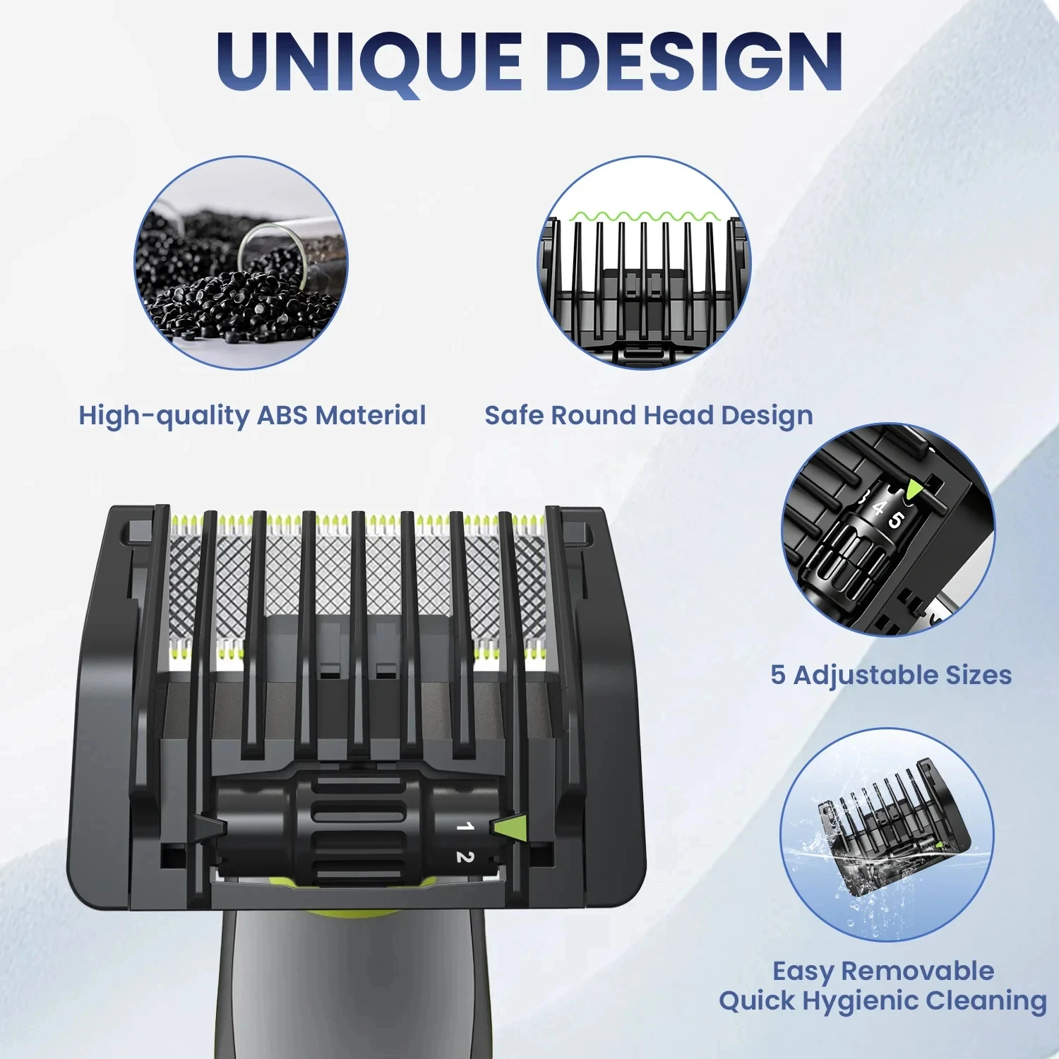 Adjustable Beard Trimmer Guard Comb For Oneblade Shaver_voghion.com